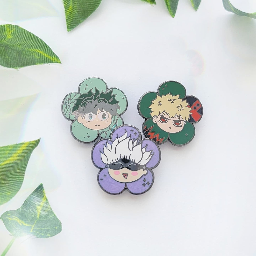 Flower Boy Anime Pins